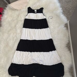 Black and white stripe Maxi dress
